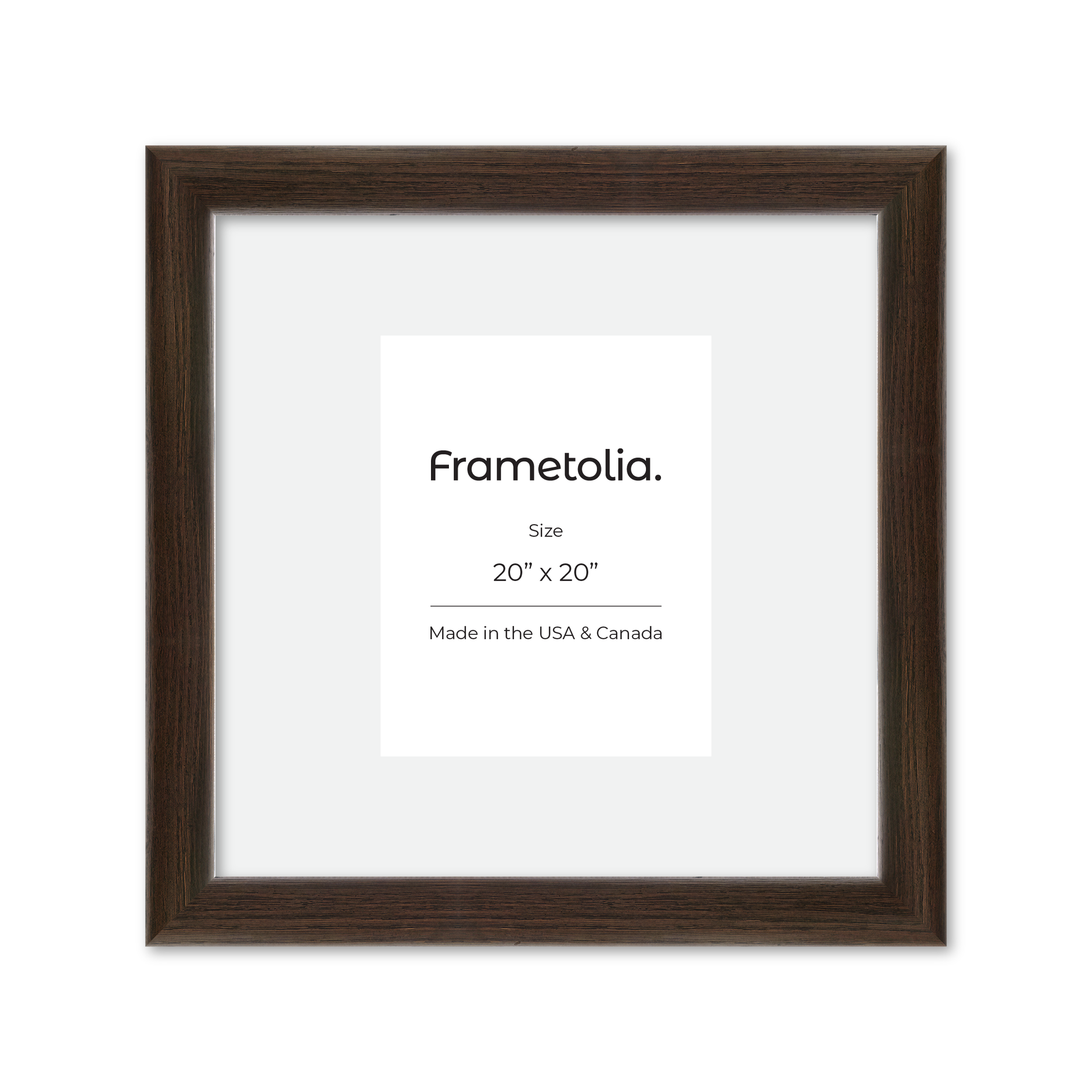 20" x 20" Dark Oak Hudson Valley Wall Frame