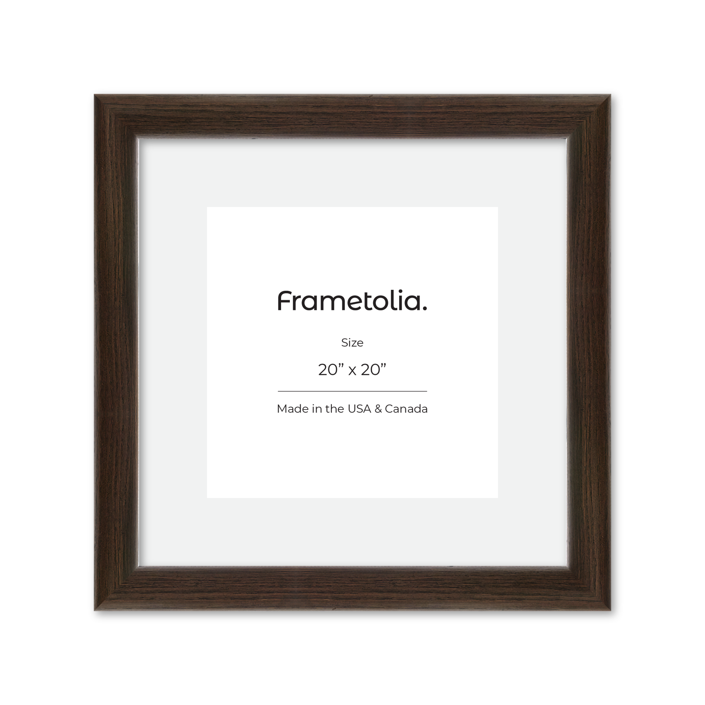 20" x 20" Dark Oak Hudson Valley Wall Frame