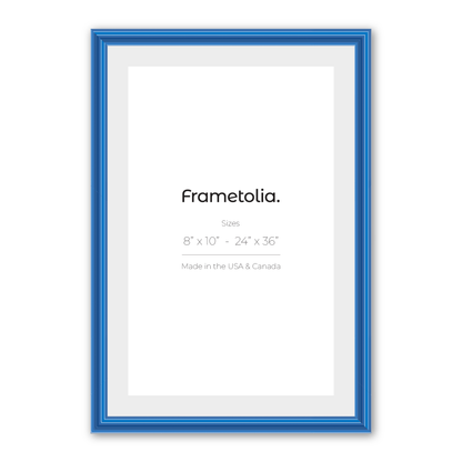 Seaport Blue Wide Width Wall Frame