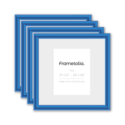 Seaport Blue Wide Width Wall Frame, Set of 4