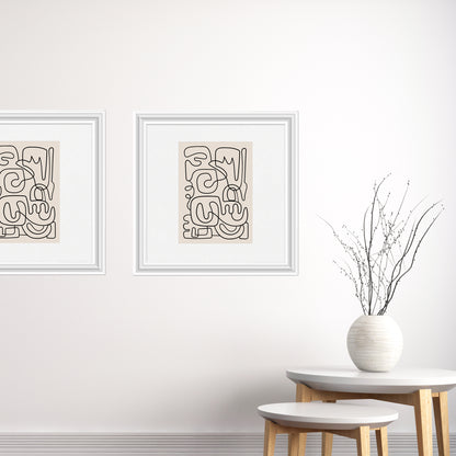 [LIFESTYLE],Electric White Gloss Wide Width Wall Frame in a room
