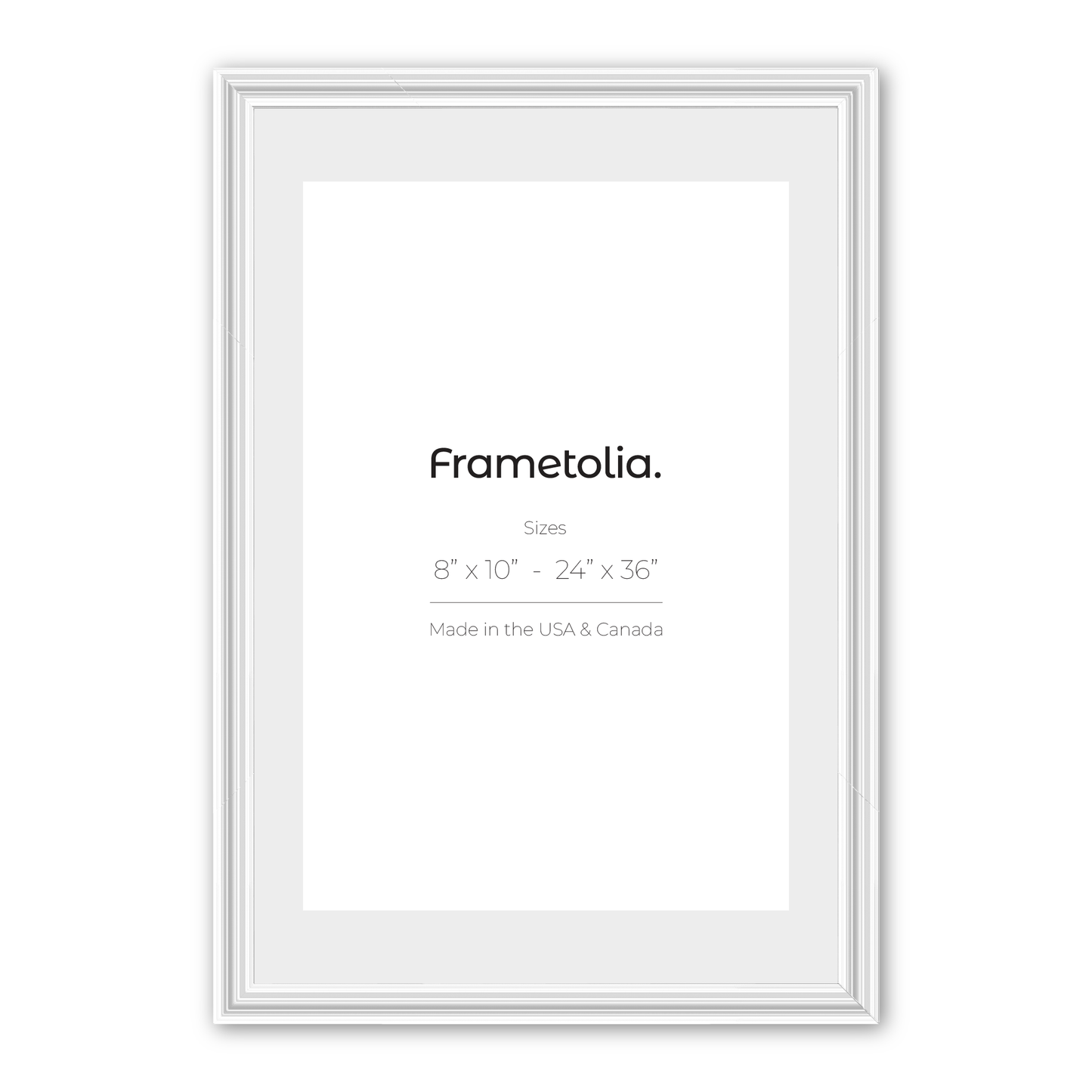 Electric White Gloss Wide Width Wall Frame