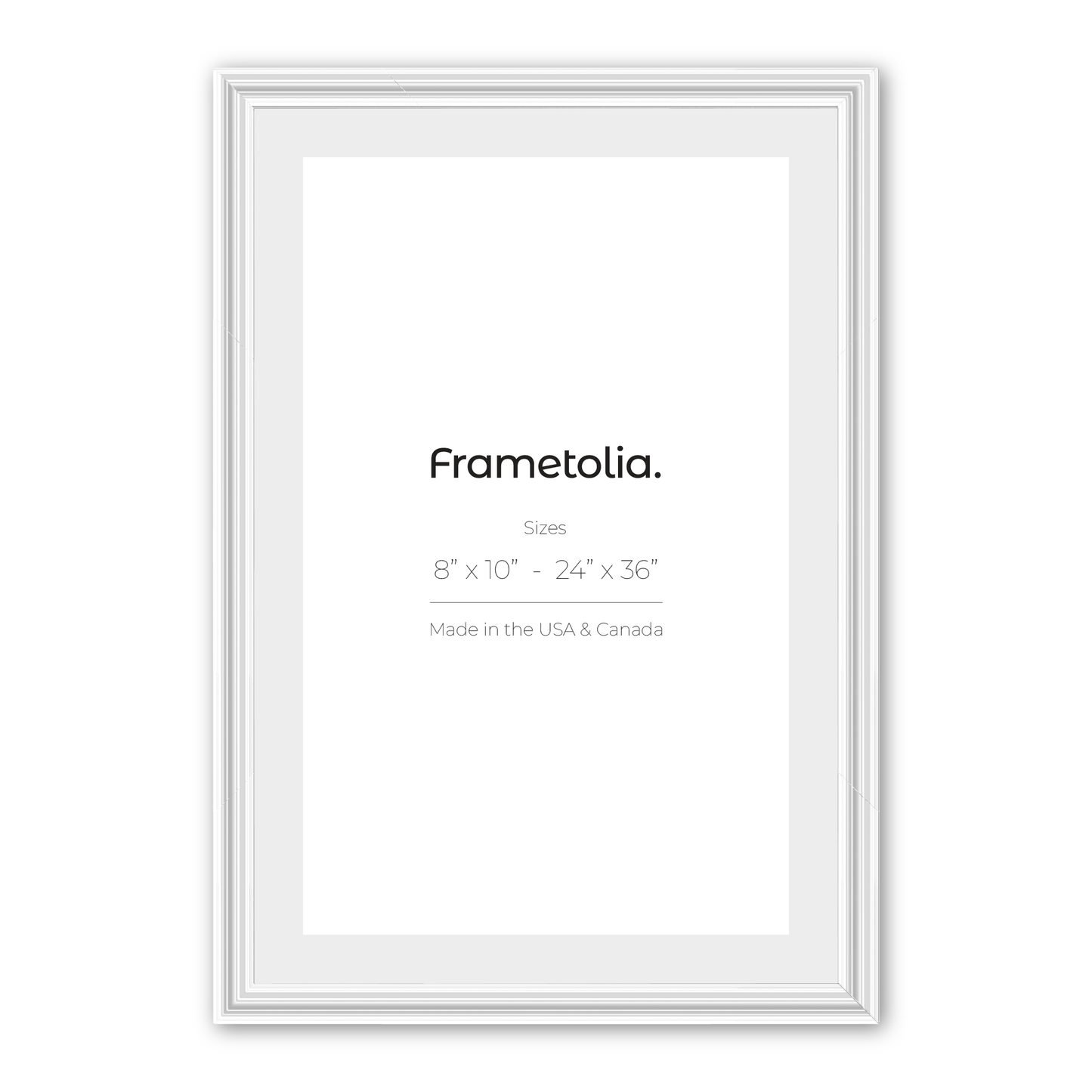 Electric White Gloss Wide Width Wall Frame