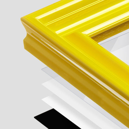 Sunburst Yellow Wide Width Wall Frame