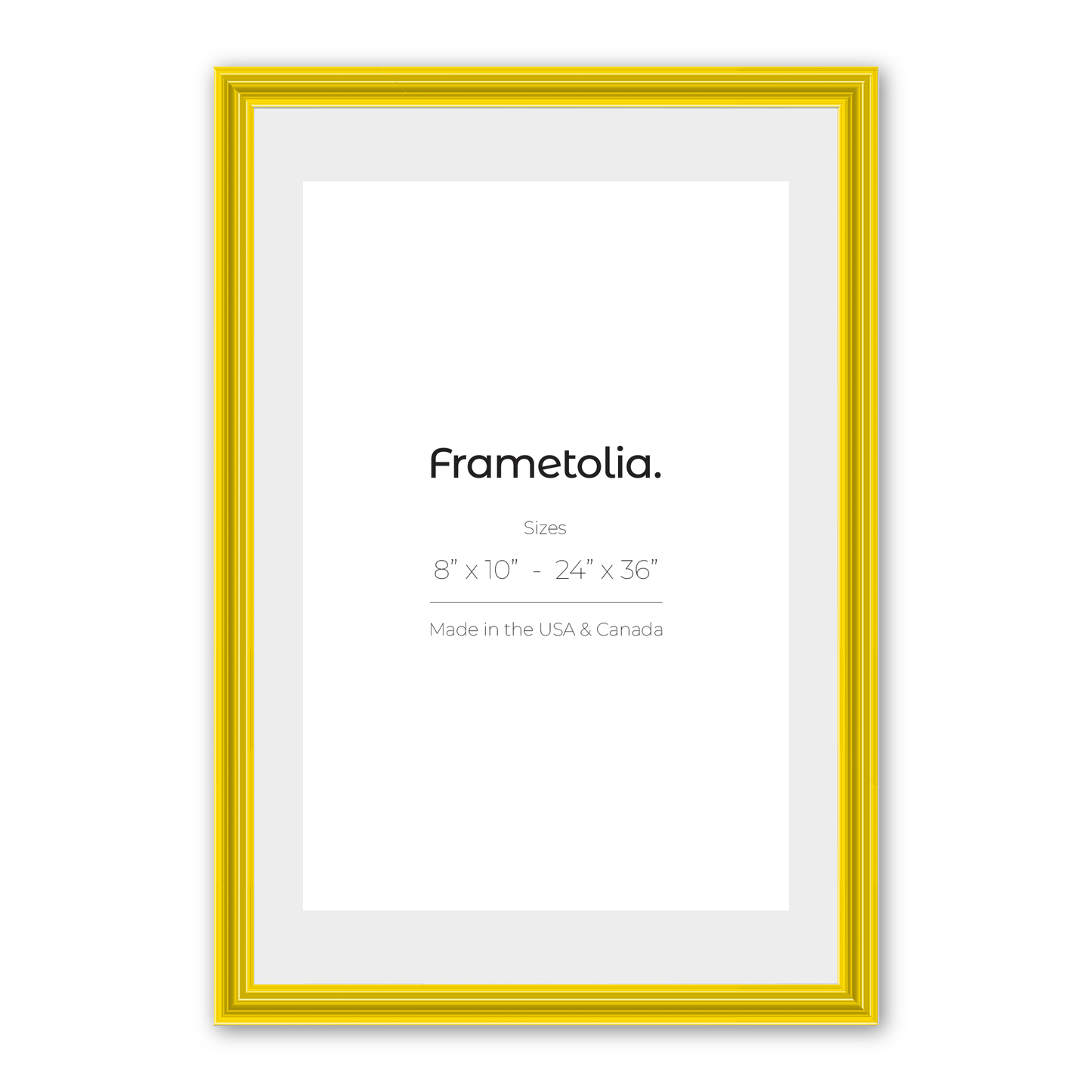 Sunburst Yellow Wide Width Wall Frame