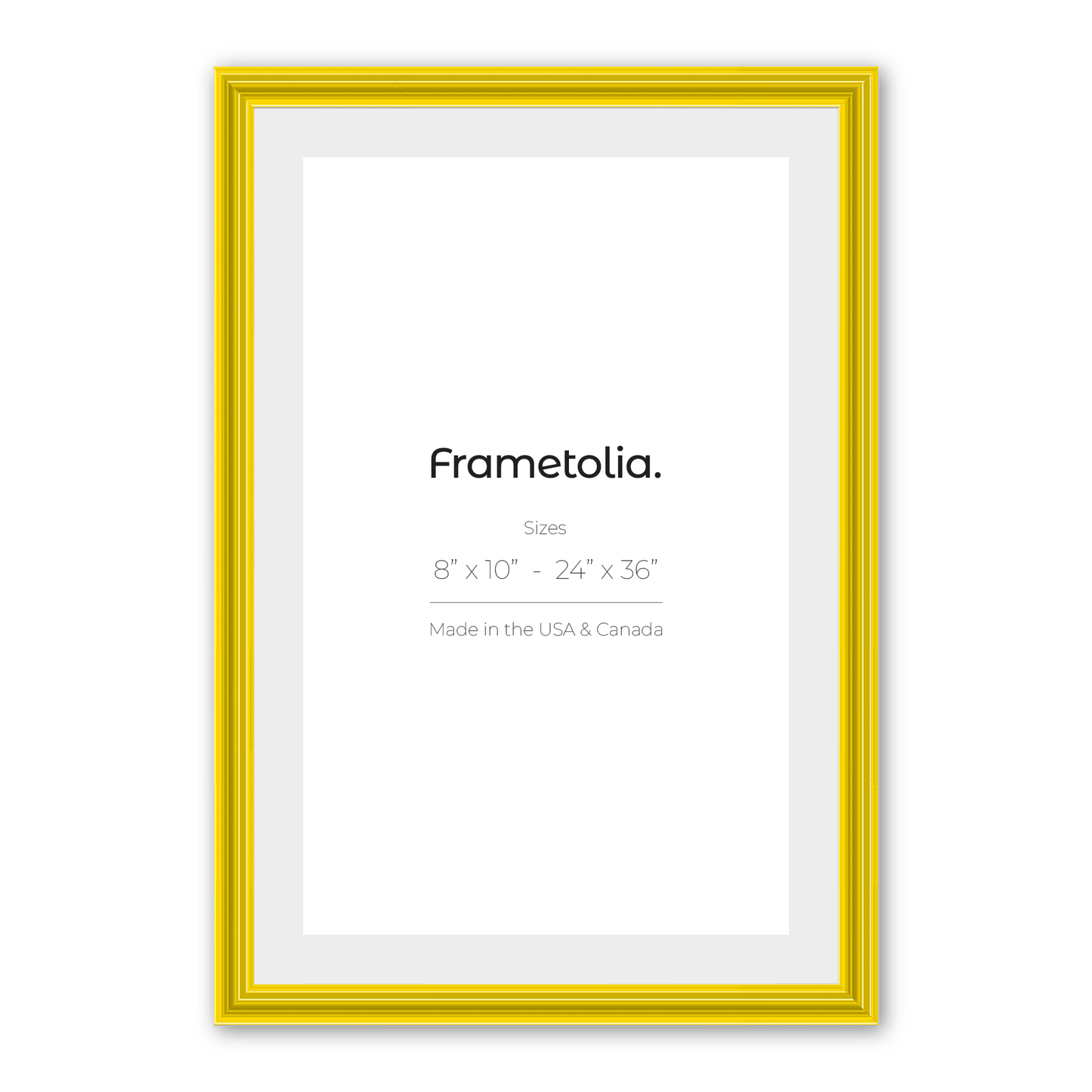 Sunburst Yellow Wide Width Wall Frame
