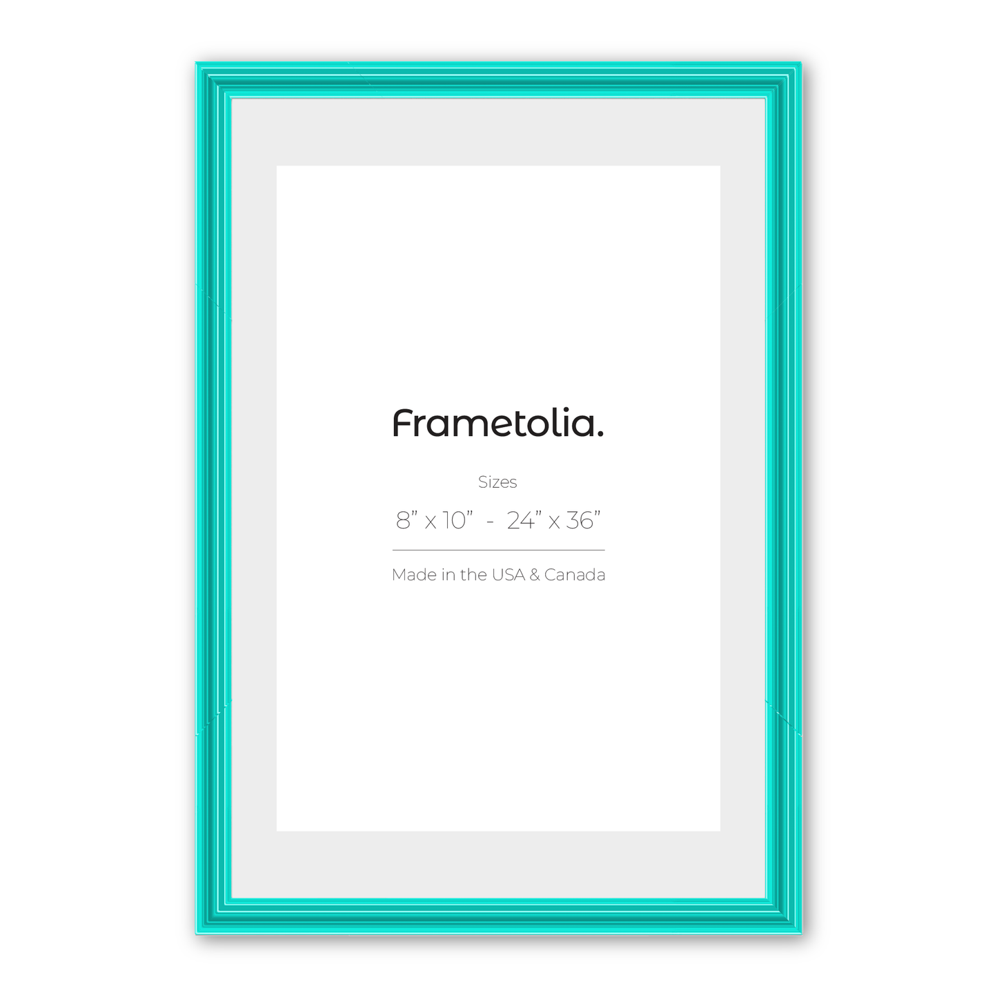 Capri Teal Wide Width Wall Frame