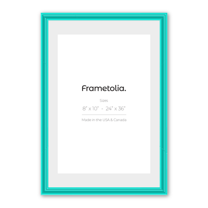 Capri Teal Wide Width Wall Frame