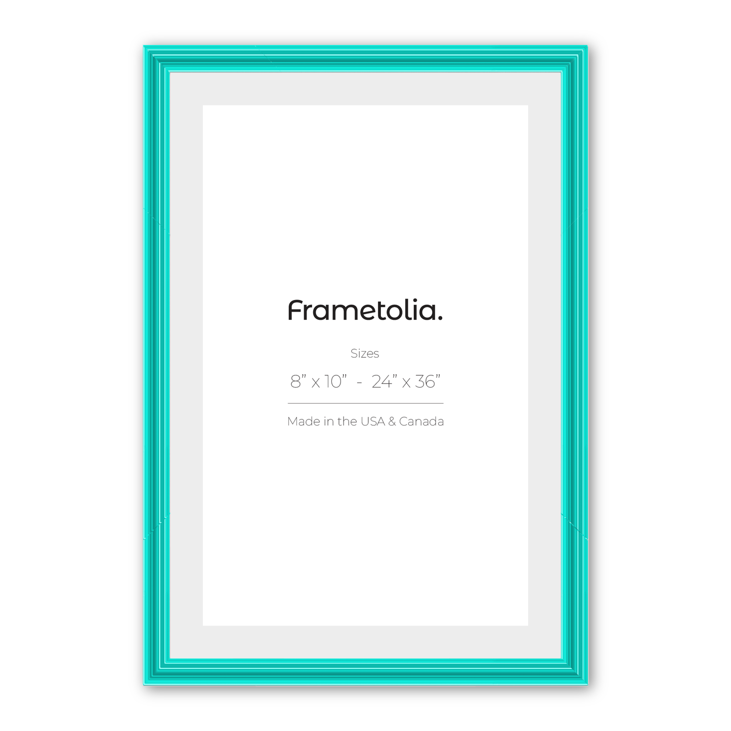 Capri Teal Wide Width Wall Frame