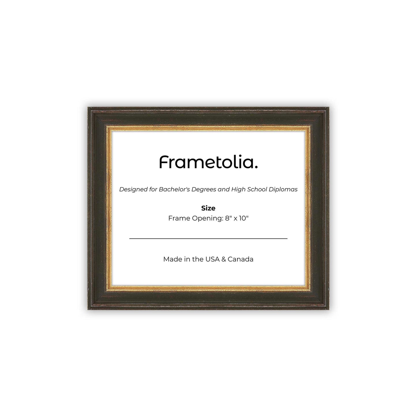 8" x 10" Black FAMILY Diploma Frame - No Mat