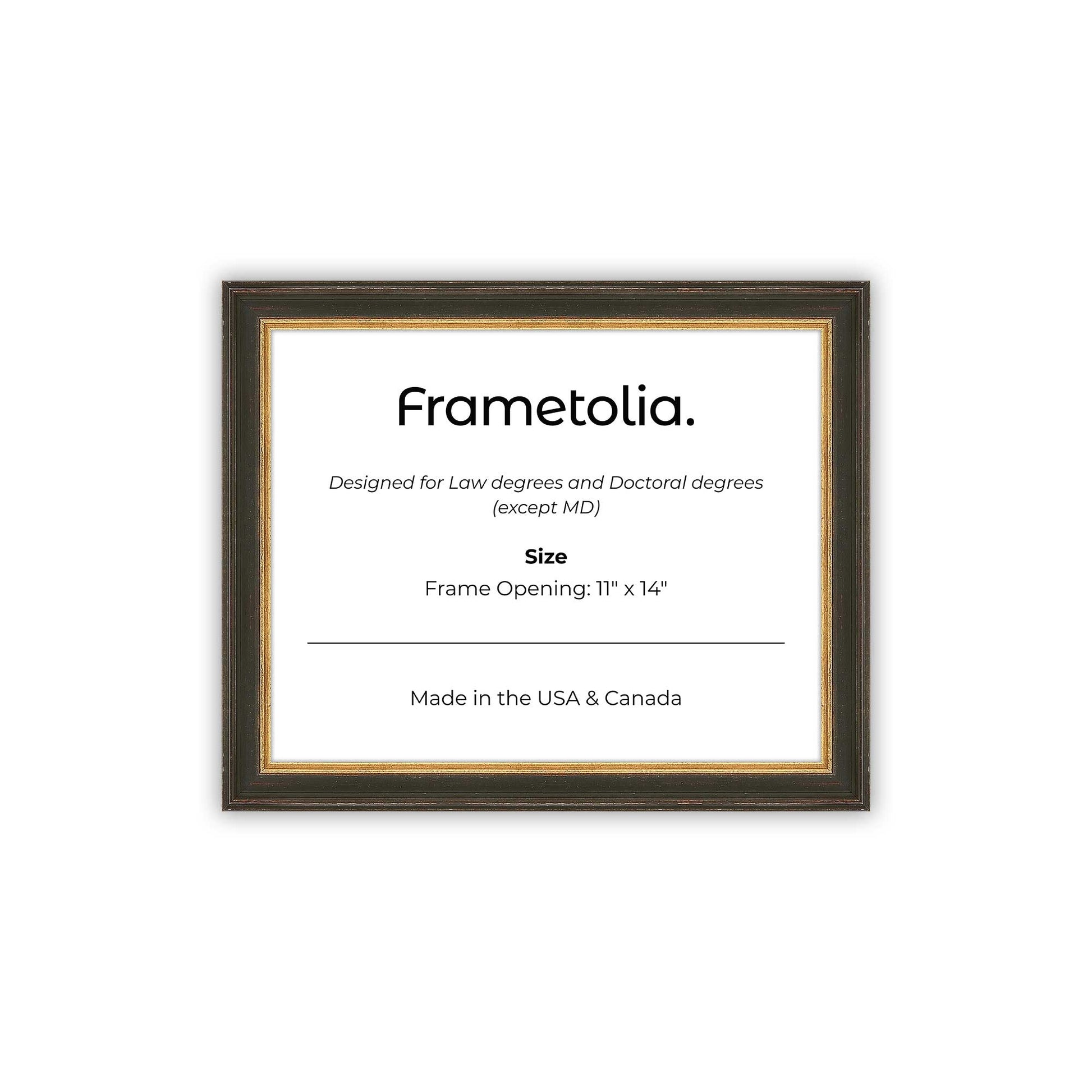 11" x 14" Black FAMILY  Diploma Frame - No Mat