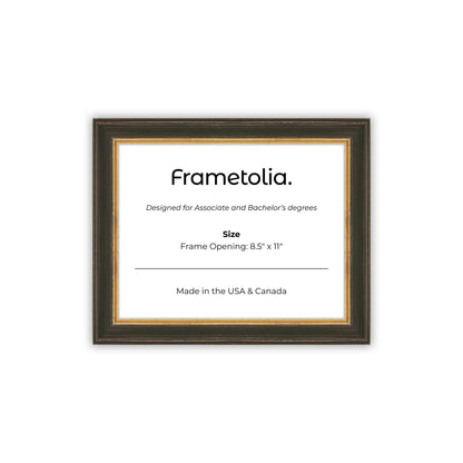 8.5" x 11" Black FAMILY  Diploma Frame - No Mat