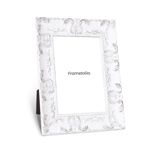 Rustic White Motif Medium Width Table Top Frame