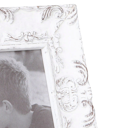 Rustic White Motif Medium Width Table Top Frame