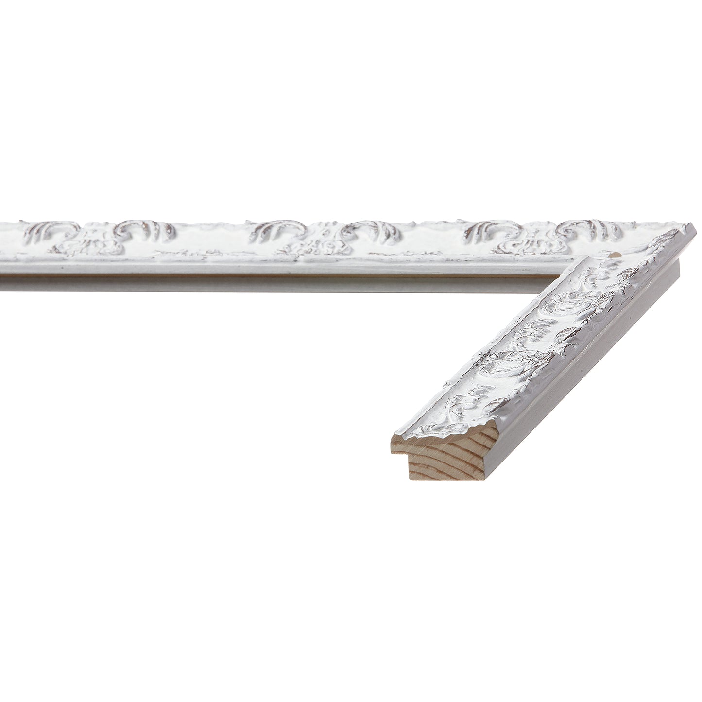 Rustic White Motif Medium Width Table Top Frame