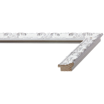 Rustic White Motif Medium Width Table Top Frame