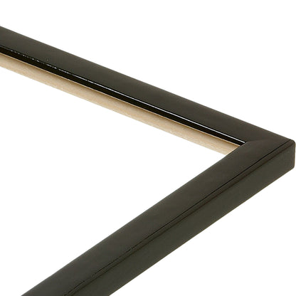 Shimmering Black Modern Narrow Width Table Top Frame