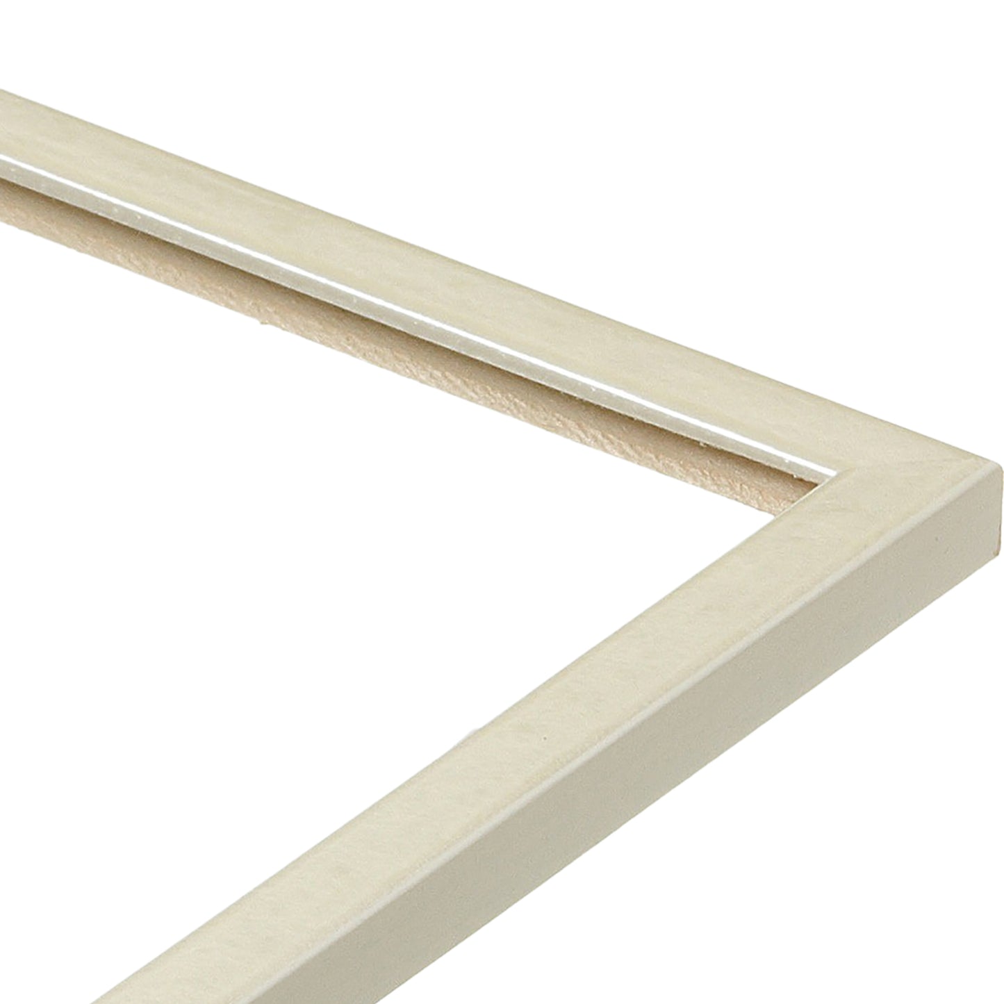 Shimmering White Modern Narrow Width Table Top Frame