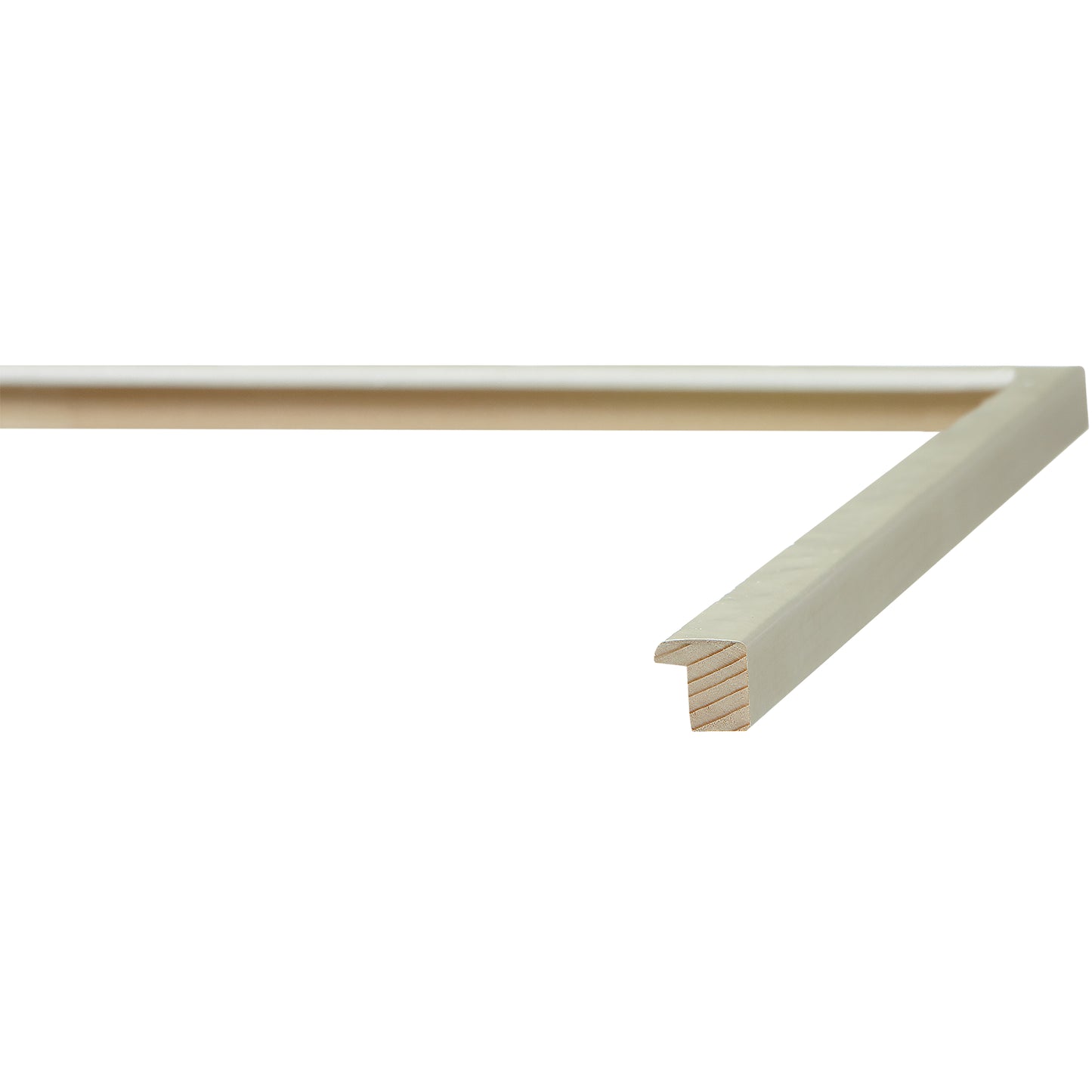 Shimmering White Modern Narrow Width Table Top Frame