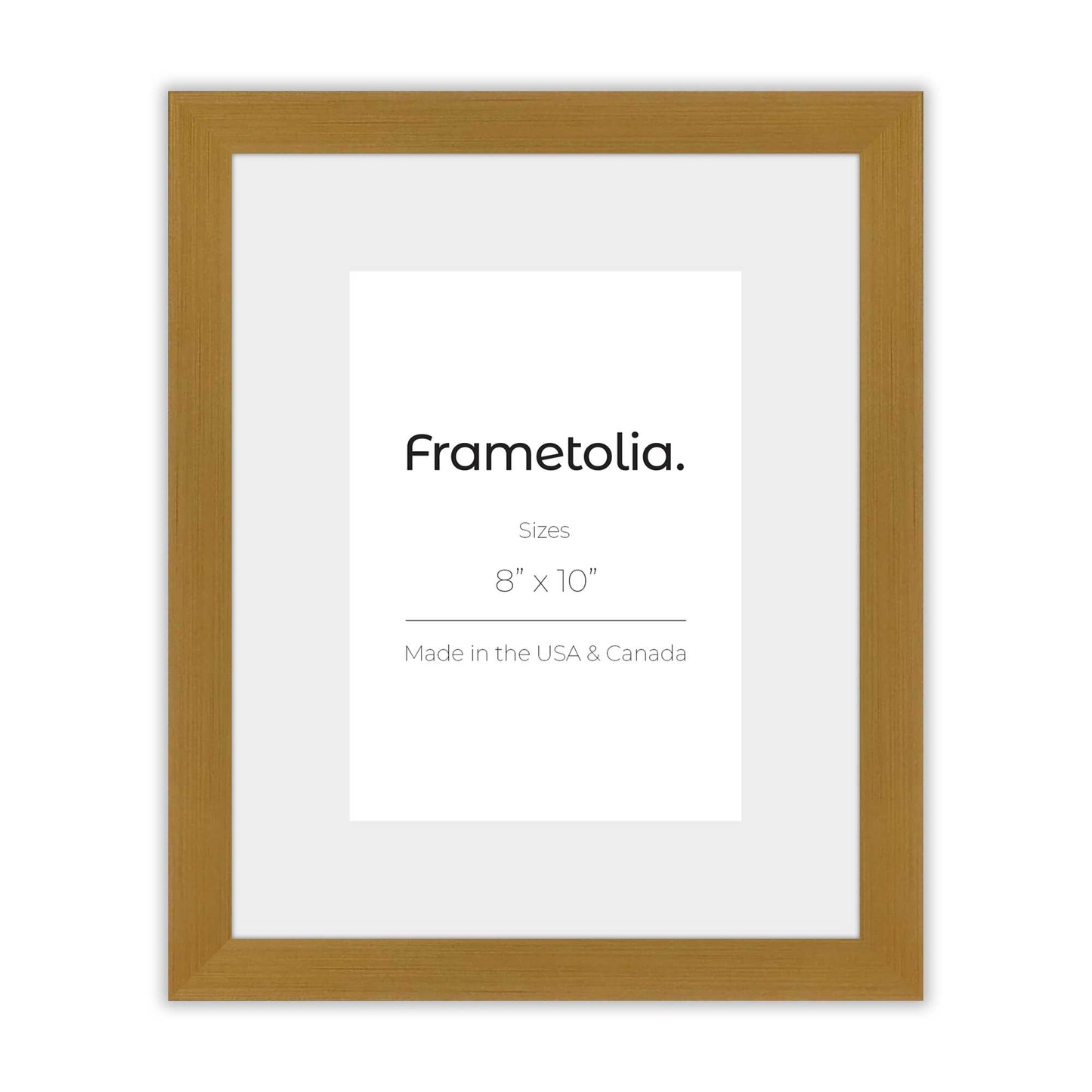 Polished Gold Narrow Width Wall Frame