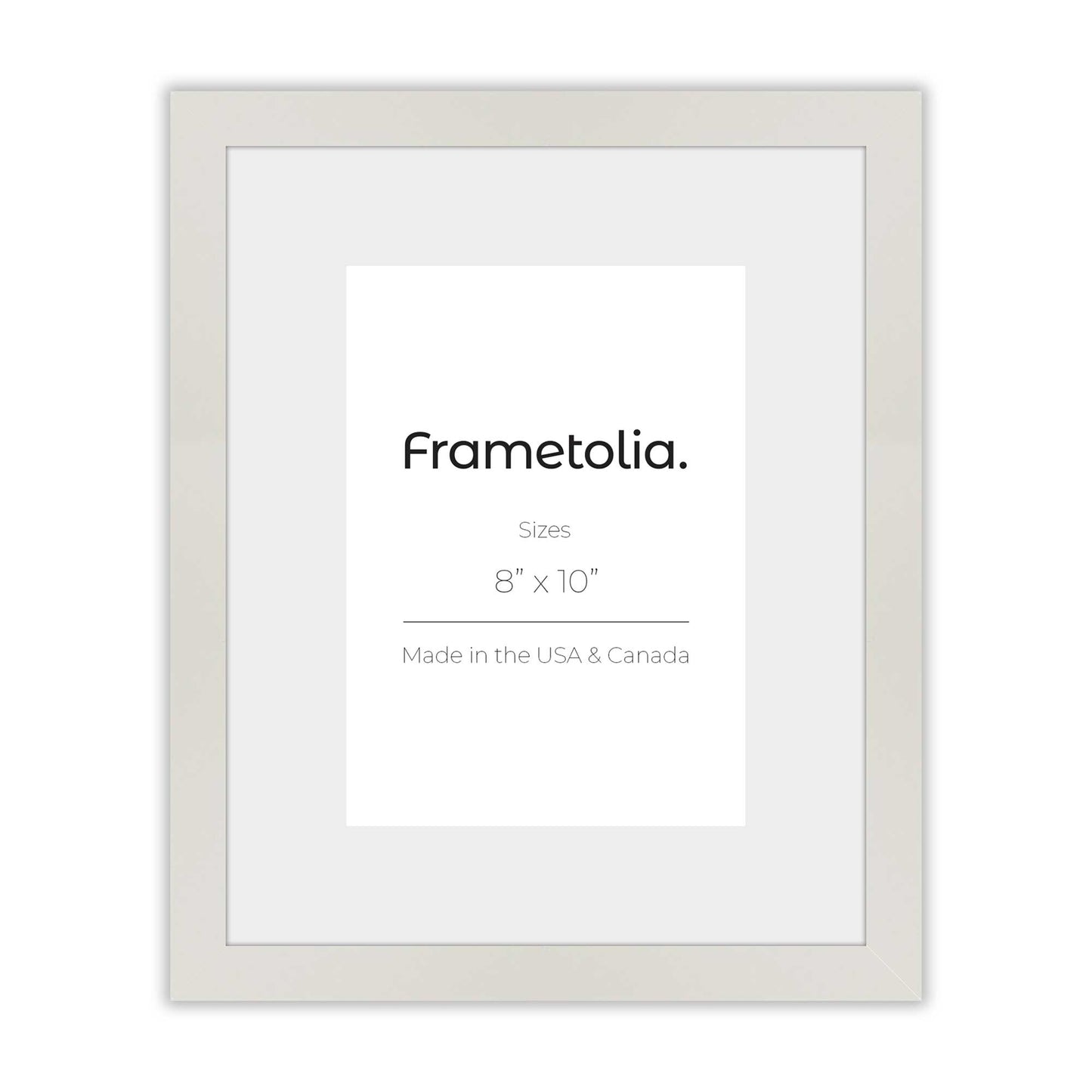 Opaque White Narrow Width Modern Wall Frame