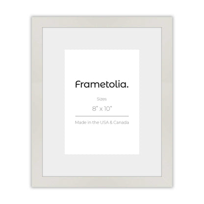 Opaque White Narrow Width Modern Wall Frame