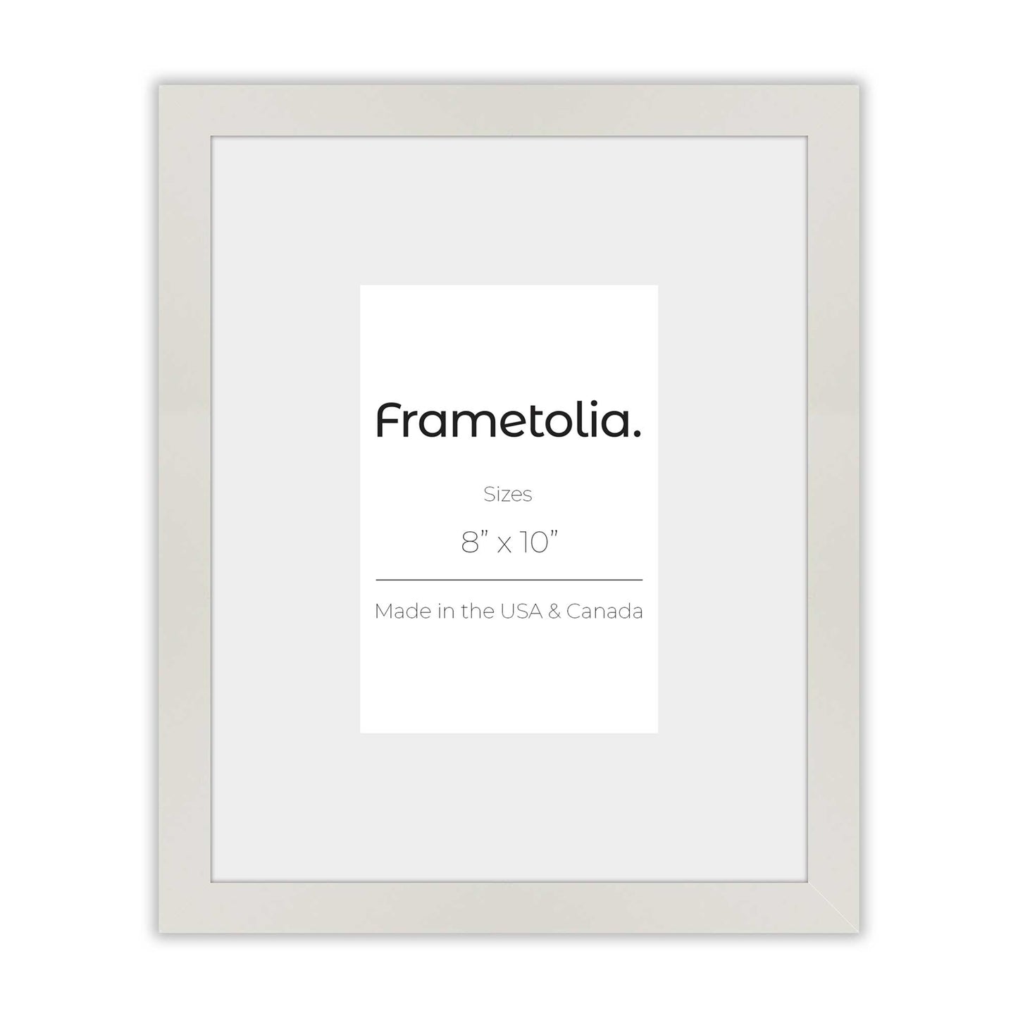 Opaque White Narrow Width Modern Wall Frame