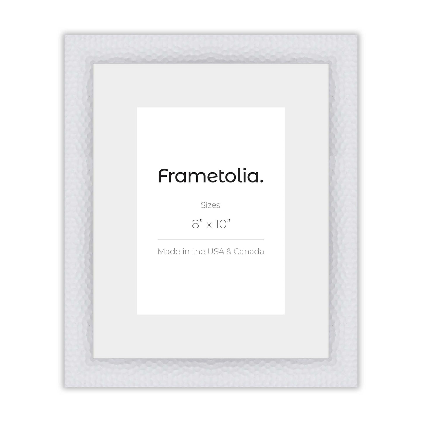 Hammered White Medium Width Wall Frame