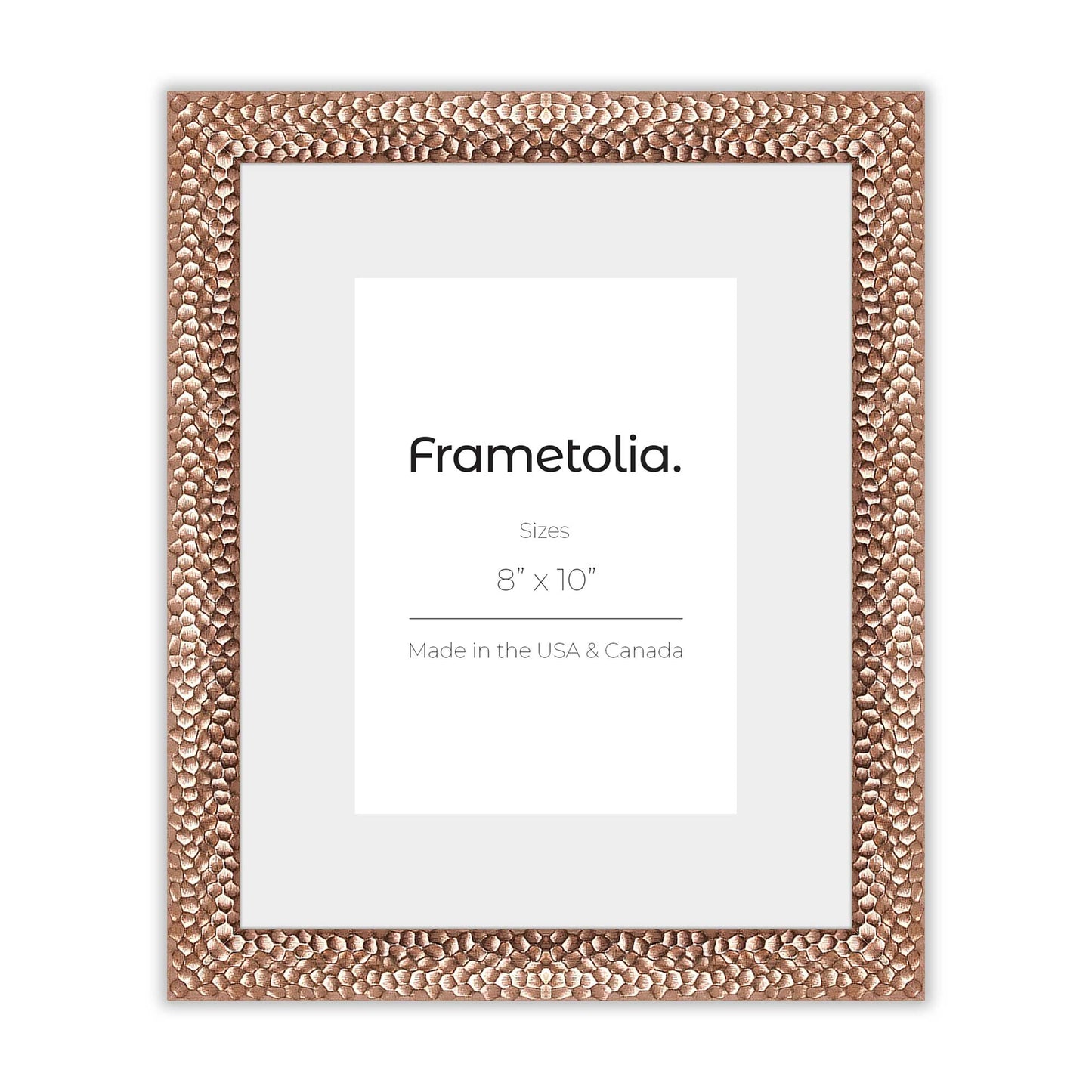 Hammered Champagne Medium Width Wall Frame
