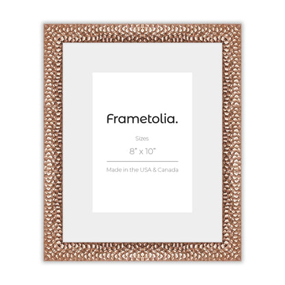 Hammered Champagne Medium Width Wall Frame