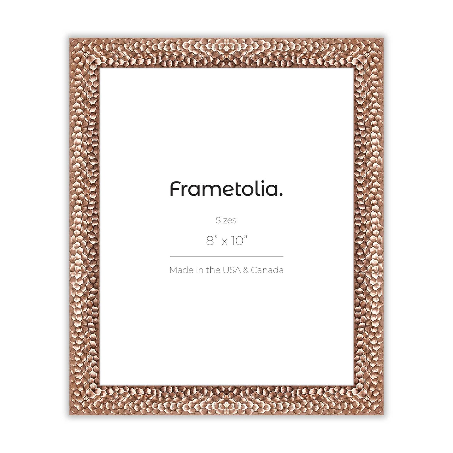 Hammered Champagne Medium Width Wall Frame