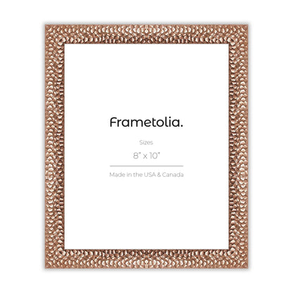 Hammered Champagne Medium Width Wall Frame