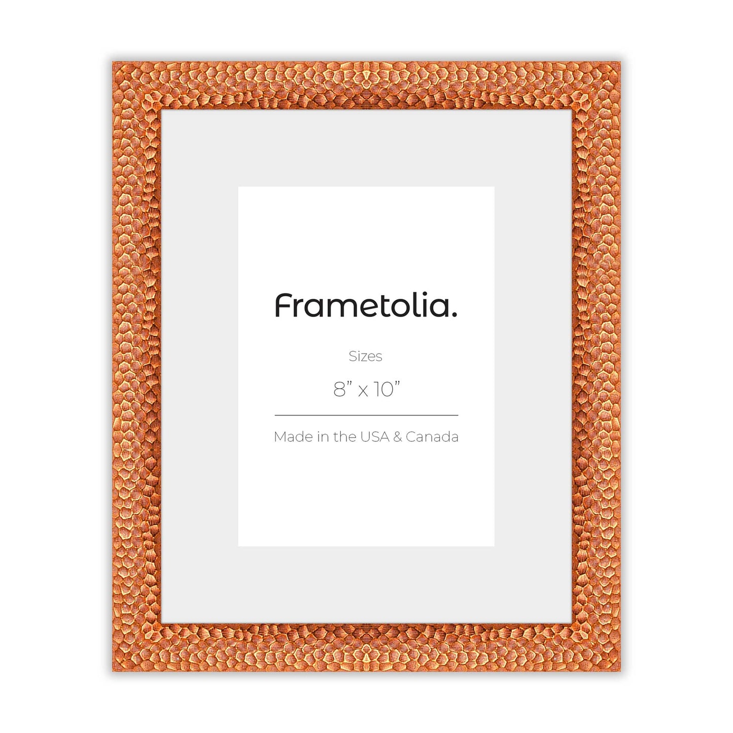 Hammered Copper Medium Width Wall Frame