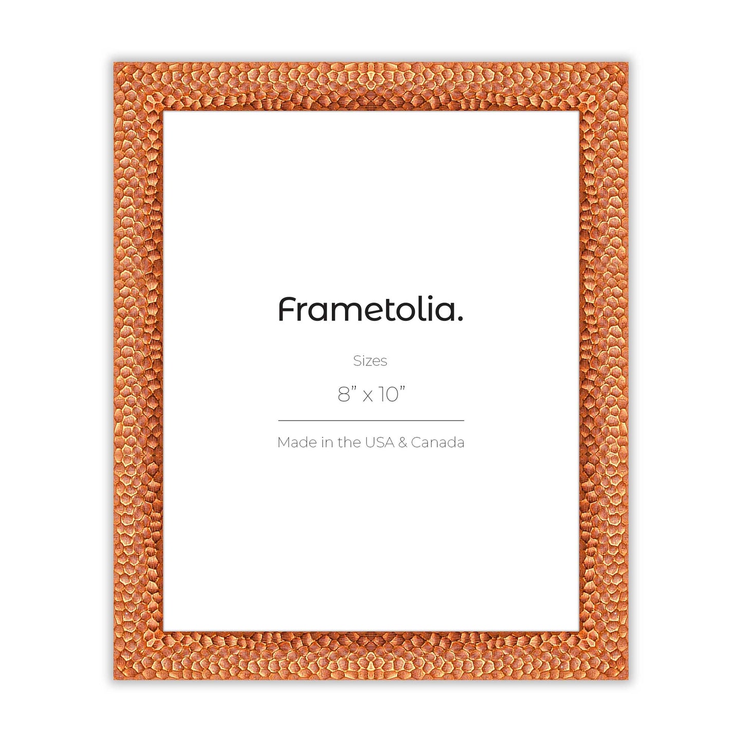 Hammered Copper Medium Width Wall Frame