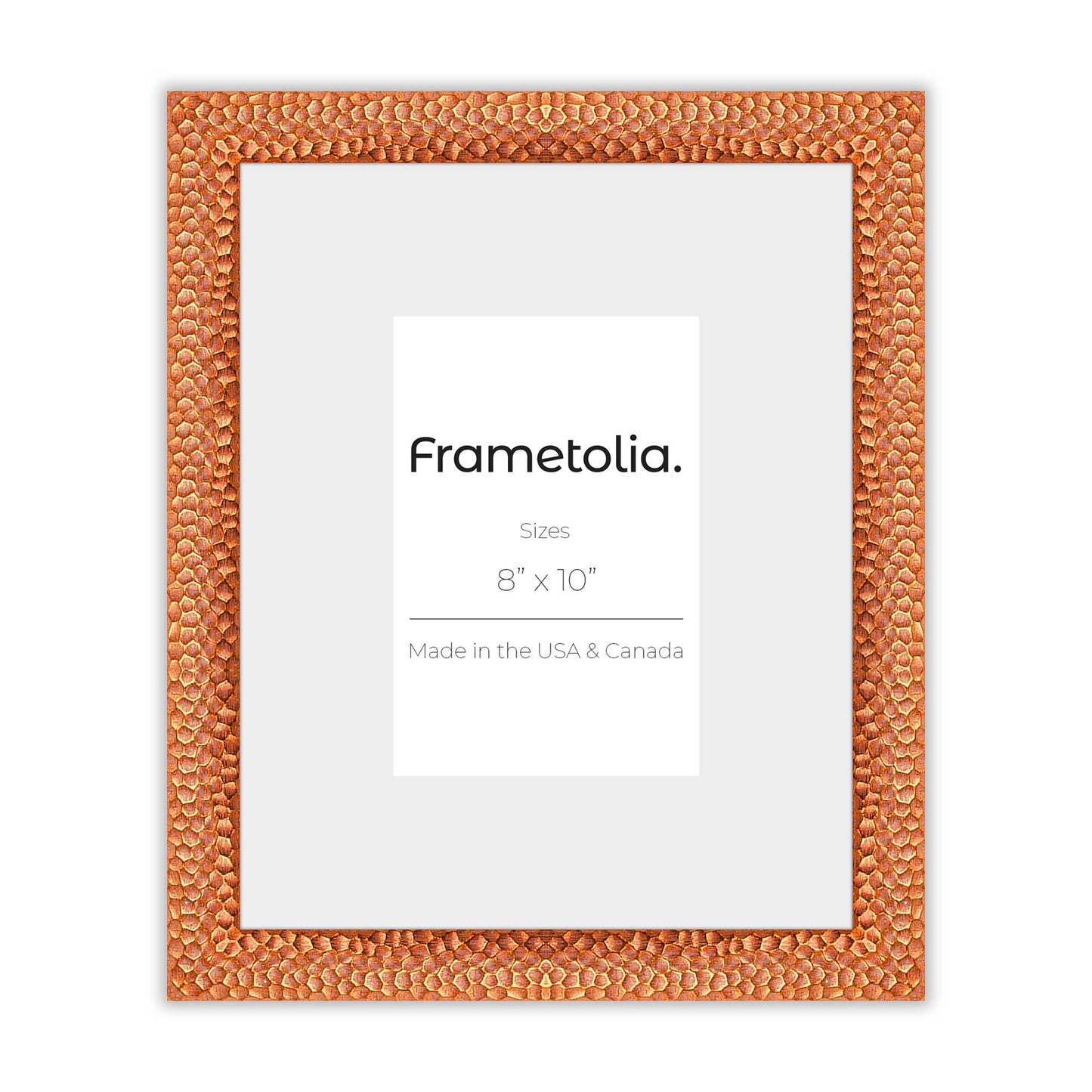 Hammered Copper Medium Width Wall Frame