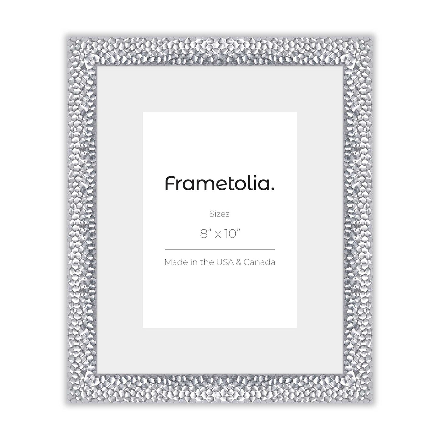 Hammered Silver Medium Width Wall Frame