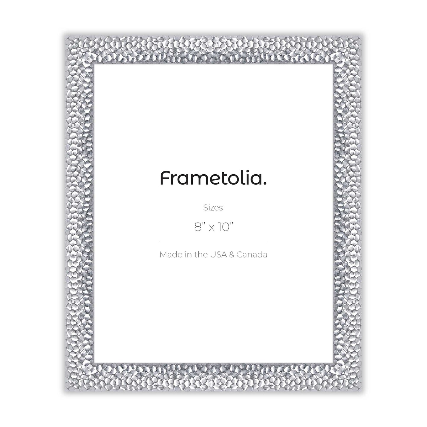 Hammered Silver Medium Width Wall Frame