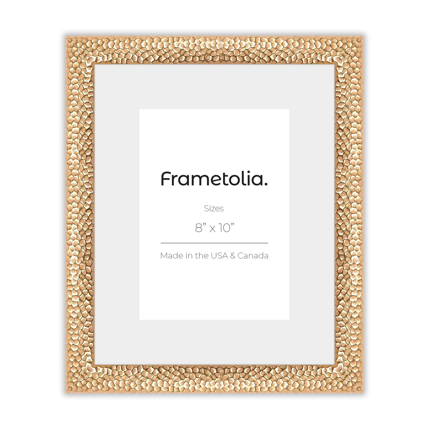 Hammered Gold Medium Width Wall Frame