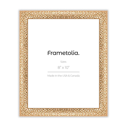 Hammered Gold Medium Width Wall Frame