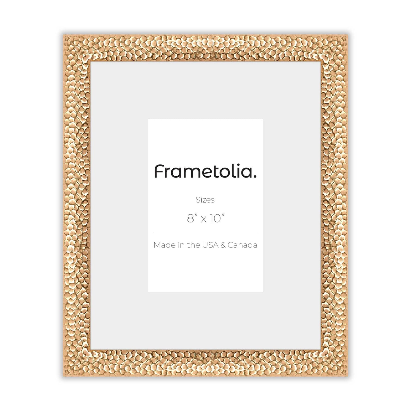 Hammered Gold Medium Width Wall Frame