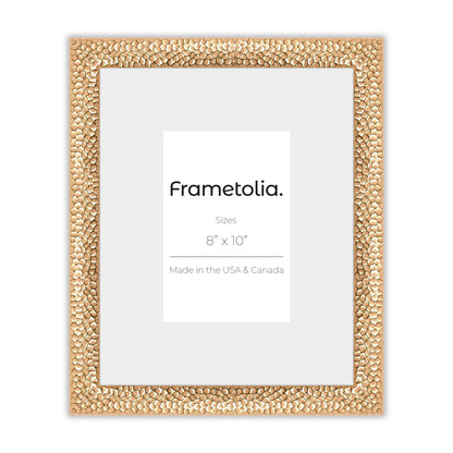 Hammered Gold Medium Width Wall Frame