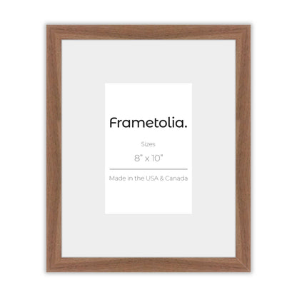Brown Walnut Narrow Width Wall Frame