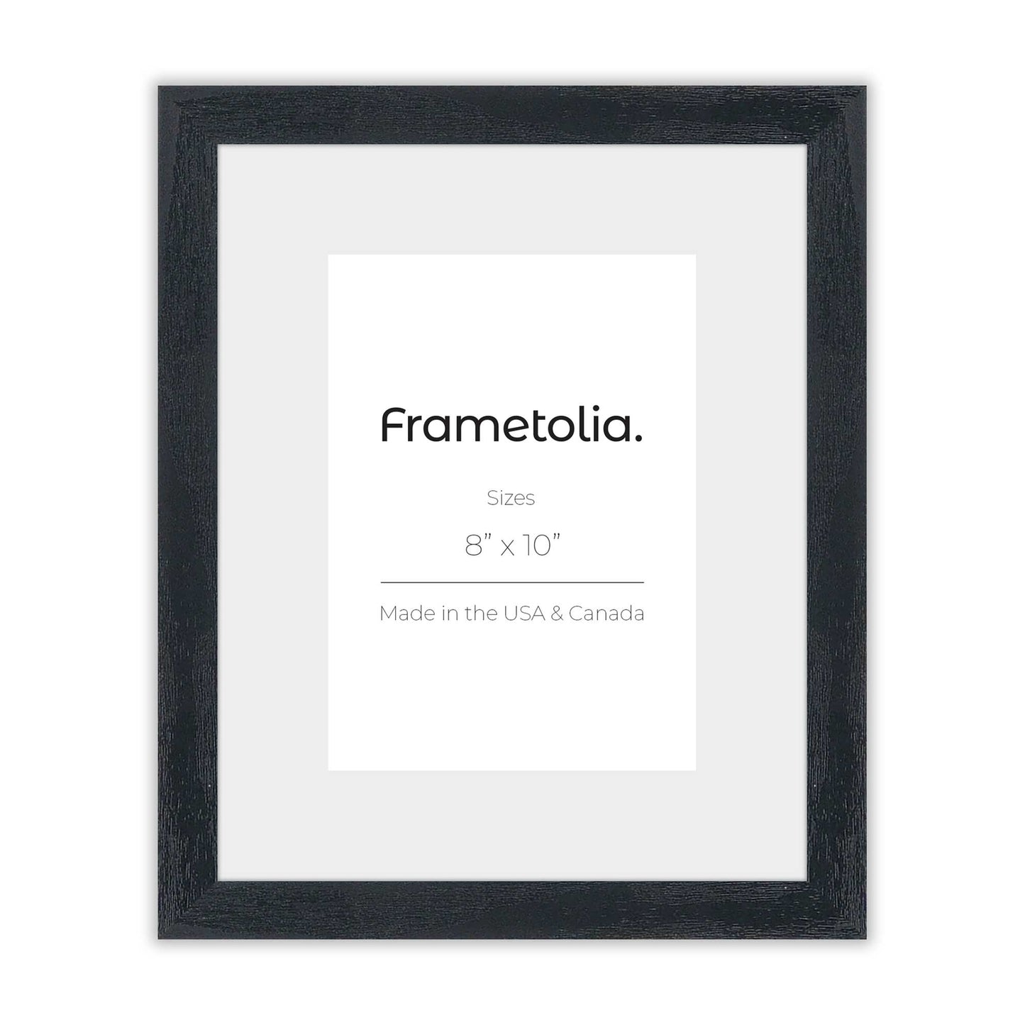 Opaque Black Narrow Width Wall Frame
