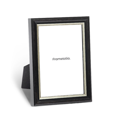 Formal Black Silver Narrow Width Table Top Frame