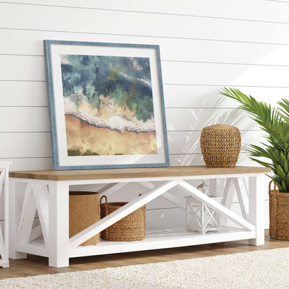 Aerial Shoreline Square Print