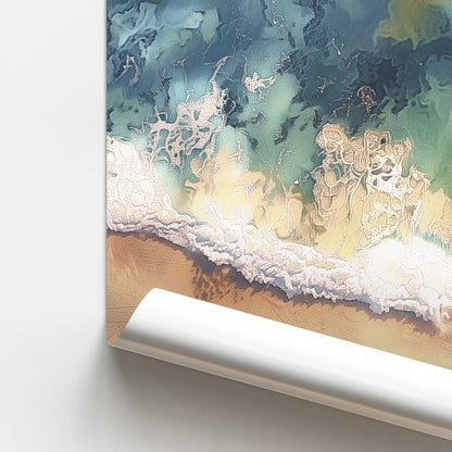 Aerial Shoreline Promotional Rolled Print