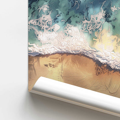 Aerial Shoreline Promotional Rolled Print
