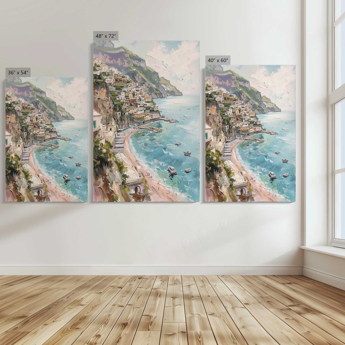 [Color:Stretched Canvas], Image showing the size comparisons