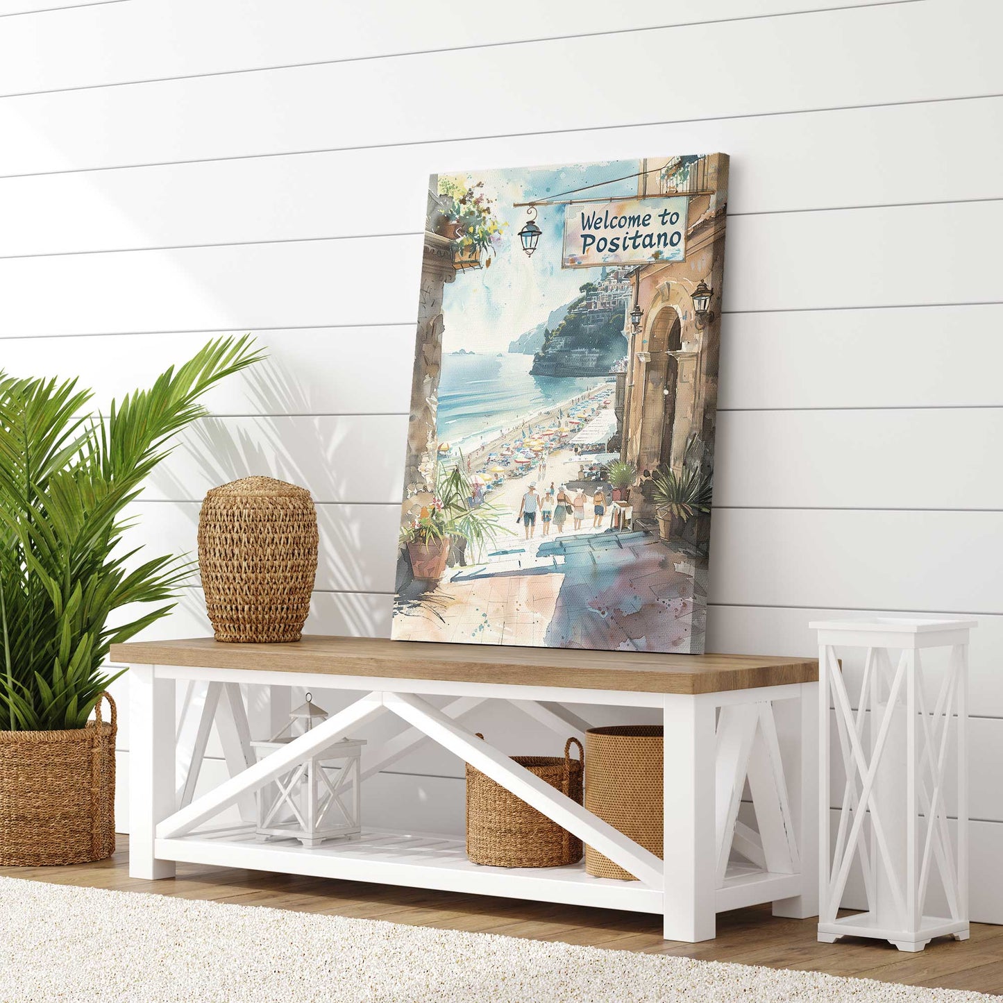 Coastal Greeting v1 Print on Canvas