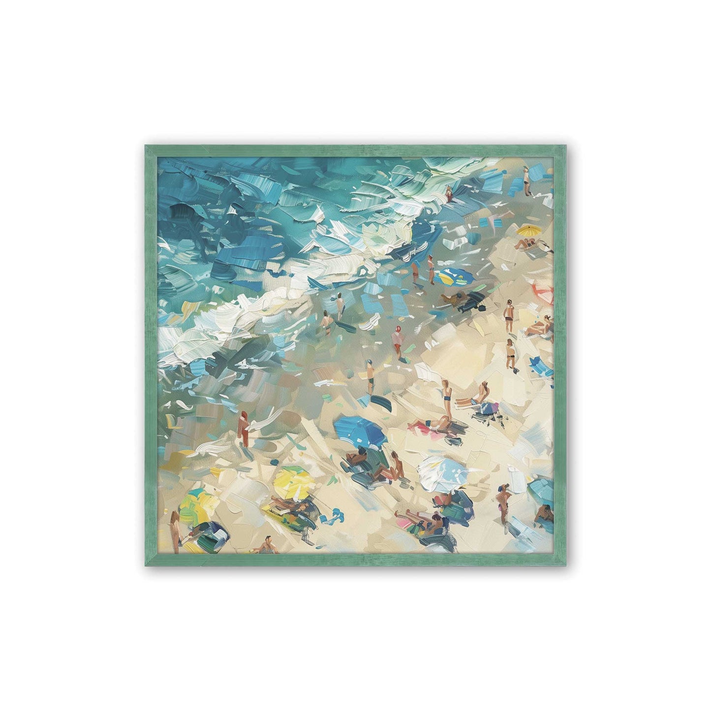[Color:Lemon Grass],[shape:square] Picture of art in a Lemon Grass frame